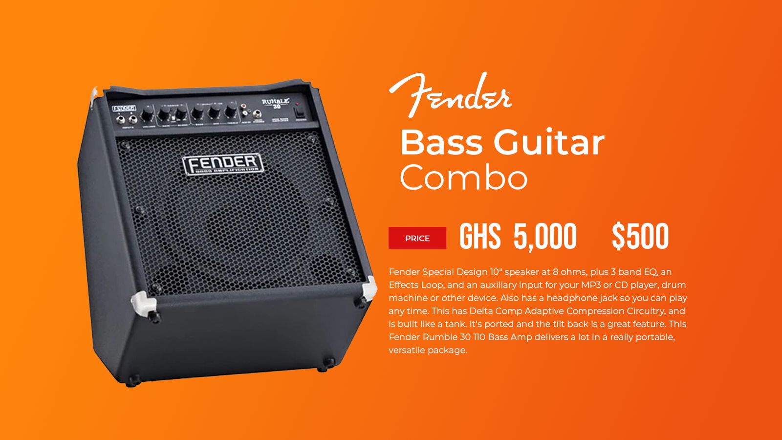 Fender Bass Guitar Combo Amp